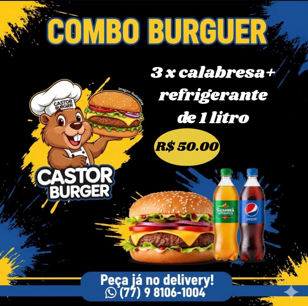 Combo 3 x calabresa + refrigerante de 1 litro