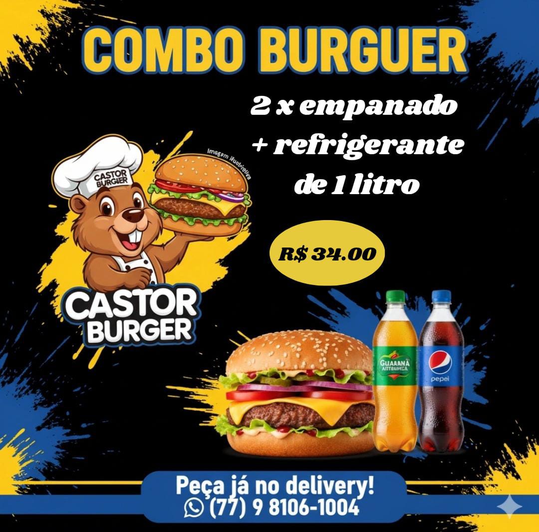 combo 2 x empanado + refrigerante de 1 litro